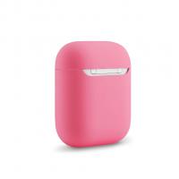 Силіконовий чохол для навушників Airpods 1/2 ULTRA SLIM рожевий