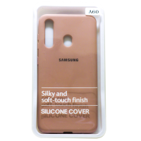 Силиконовый чехол SOFT Silicone Case для Samsung A20/ A30 HQ (с логотипом) персик