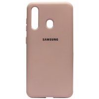 Силиконовый чехол SOFT Silicone Case для Samsung A20/ A30 HQ (с логотипом) персик