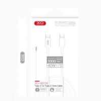 USB cable XO 40W PD Type-C to Type-C (NB124) белый