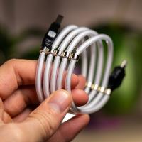 USB кабель MOXOM Lightning (MX-CB46) Magnetic clips білий