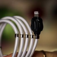 USB кабель MOXOM Lightning (MX-CB46) Magnetic clips білий