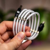 USB кабель MOXOM Type-C (MX-CB46) Magnetic clips білий