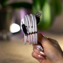 USB кабель MOXOM Type-C (MX-CB46) Magnetic clips білий