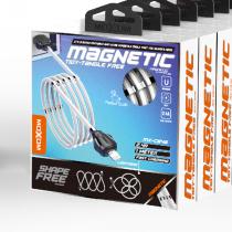 USB кабель MOXOM Type-C (MX-CB46) Magnetic clips білий