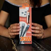 USB кабель MOXOM Type-C to Lightning (MX-CB34) Fast чорний