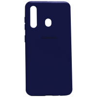 Силиконовый чехол SOFT Silicone Case для Samsung A20/ A30 HQ (с логотипом) синий