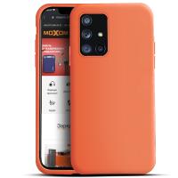 Силиконовый чехол SOFT Silicone Case для Xiaomi Redmi Note 10/ Note 10s (без лого) оранжевый