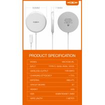 Беспроводное зарядное устройство MOXOM MX-HC58 Magnetic 2A 1m белый