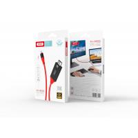 Кабель USB HDMI XO (GB005) cable 2M type-c to HDMI 4K червоний/чорний