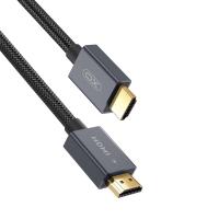 Кабель USB HDMI XO (GB001) 1,5M HDMI to HDMI 8K алюмінієвий чорний