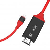 HDMI-переходник XO (GB006) cable 1.8M Lightning to HDMI 2K черный
