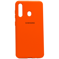 Силиконовый чехол SOFT Silicone Case для Samsung A20/ A30 HQ (с логотипом) оранжевый