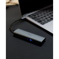 USB HUB розгалужувач MOXOM (MX-HB02) 5in1 Type-C to USB/ 3*USB3.0 + 1*PD100W + HDMI сірий