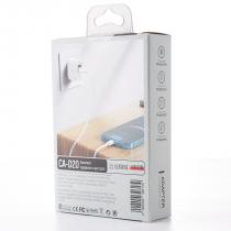 Мережевий зарядний пристрій DC 2в1 micro 1USB + PD 2.4A (CA-D20) білий