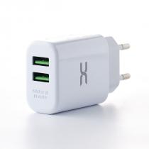 Мережевий зарядний пристрій DC 2в1 Lightning 2USB/2.4A (CA-D24) білий