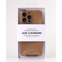 Карбоновый чехол K-DOO Air Carbon (UltraSlim 0.45mm) для iPhone 14 золотой