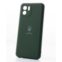 Силіконовий чохол SOFT Silicone Case для телефону Xiaomi Redmi Note 11 Pro+/11i/11i Hypercharge (ТРИЗУБ) темно-зелений