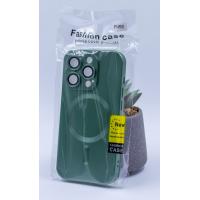Силіконовий чохол MagSafe COLORS 2 + Camers Protection для iPhone 14 Pro Max зелений