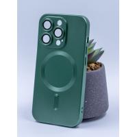Силіконовий чохол MagSafe COLORS 2 + Camers Protection для iPhone 14 зелений