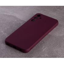 Силиконовый чехол SOFT Silicone Case для Samsung S23 (без лого) бордовый