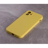 Силиконовый чехол SOFT Silicone Case для iPhone 12 (без лого) лимонный