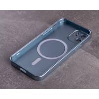 Силіконовий чохол MagSafe COLORS 2 + Camers Protection для iPhone 12 блакитний