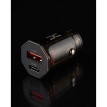 Автомобільний зарядний пристрій DC PD/30W+QC3.0/24W Fast Charger (TC-20) чорний