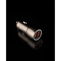 Автомобільний зарядний пристрій DC 2в1 Lightning 2xQC3.0/36W (XC-36) Metal темно-сірий