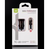 Автомобільний зарядний пристрій DC 2в1 Type-C PD/30W+QC3.0/24W Fast Charger (TC-20) чорний