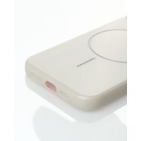 Силиконовый чехол Slim Ring Glamour с поддержкой MagSafe для iPhone 13/14 natural titanium
