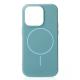 Силиконовый чехол Slim Ring Glamour с поддержкой MagSafe для iPhone 14 Pro Max wave blue