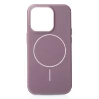 Силиконовый чехол Slim Ring Glamour с поддержкой MagSafe для iPhone 14 Pro Max deep purple