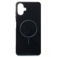 Силиконовый чехол Slim Ring Glamour с поддержкой MagSafe для Samsung A06 black