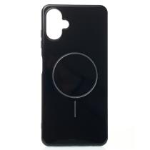 Силиконовый чехол Slim Ring Glamour с поддержкой MagSafe для Samsung A06 black