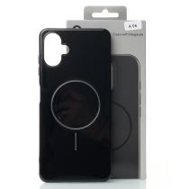 Силиконовый чехол Slim Ring Glamour с поддержкой MagSafe для Samsung A06 black