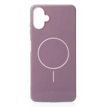 Силиконовый чехол Slim Ring Glamour с поддержкой MagSafe для Samsung A06 deep purple