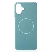 Силиконовый чехол Slim Ring Glamour с поддержкой MagSafe для Samsung A06 wave blue