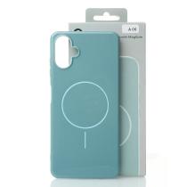 Силиконовый чехол Slim Ring Glamour с поддержкой MagSafe для Samsung A06 wave blue