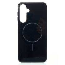 Силиконовый чехол Slim Ring Glamour с поддержкой MagSafe для Samsung A16 black