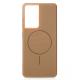 Силиконовый чехол Slim Ring Glamour с поддержкой MagSafe для Samsung S21 Ultra desert titanium