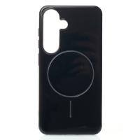 Силиконовый чехол Slim Ring Glamour с поддержкой MagSafe для Samsung S23 FE black