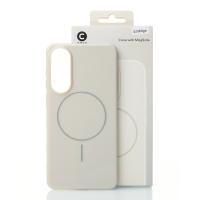 Силиконовый чехол Slim Ring Glamour с поддержкой MagSafe для Samsung S25 Edge natural titanium