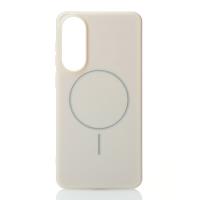 Силиконовый чехол Slim Ring Glamour с поддержкой MagSafe для Samsung S25 Edge natural titanium