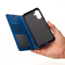 Чохол-книга DC ELEGANT для телефону Samsung A36 синій