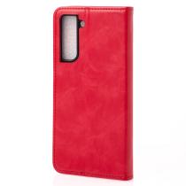 чехол-книга DC ELEGANT для Samsung S21 FE красный