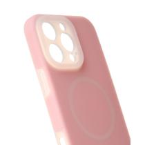 Чехол Liquid Silicone Full с поддержкой MagSafe для iPhone 16 Pro Max pink