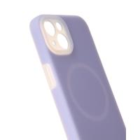Чехол Liquid Silicone Full с поддержкой MagSafe для iPhone 15 violet