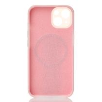 Чехол Liquid Silicone Full с поддержкой MagSafe для iPhone 13 pink