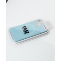 Чехол Liquid Silicone Full с поддержкой MagSafe для iPhone 13 blue fog